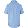 Chemise à micro-carreaux à manches courtes pour homme - Bleu clair