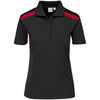 Polo de golf United pour femme - Noir et rouge