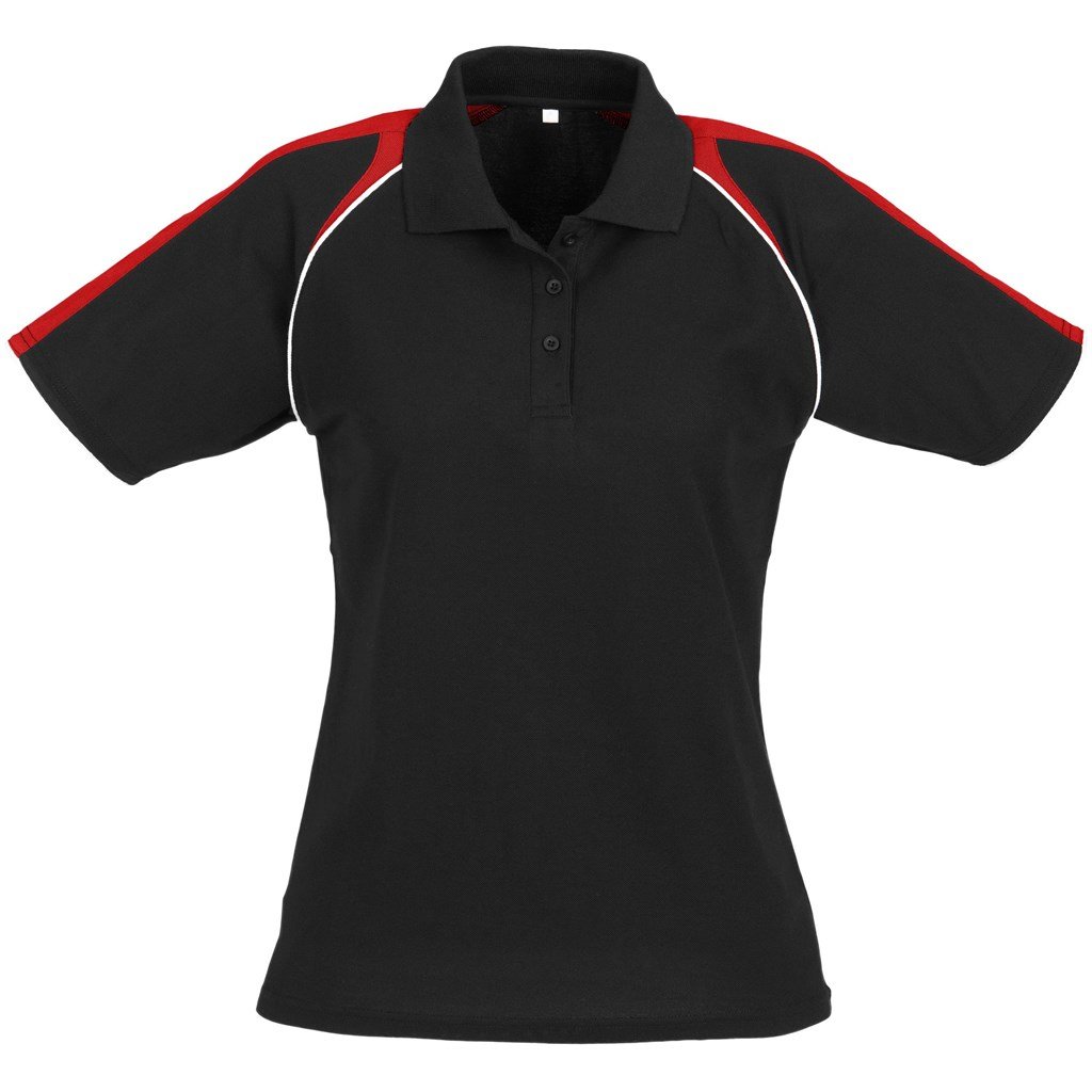 Polo de golf Triton pour femme - Noir et rouge