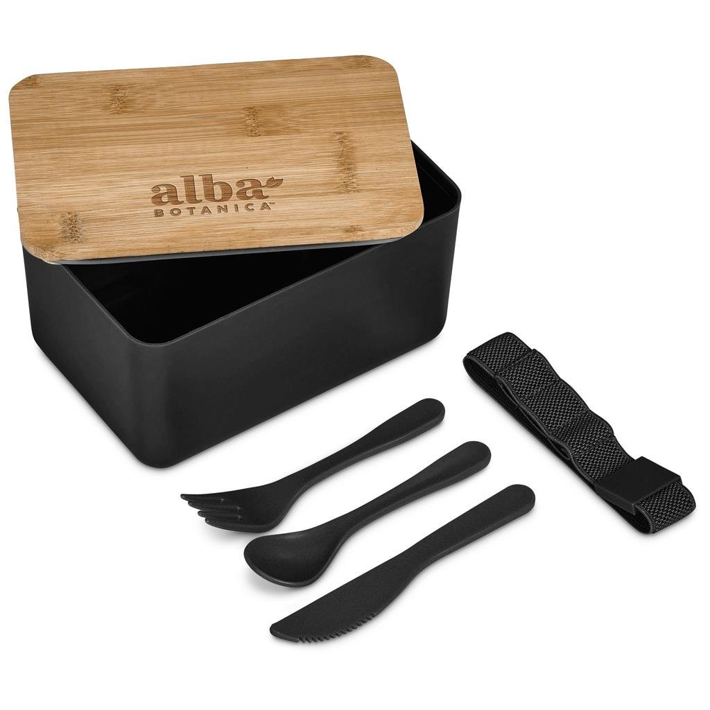 Boîte à lunch Okiyo Pasuta en plastique recyclé et bambou