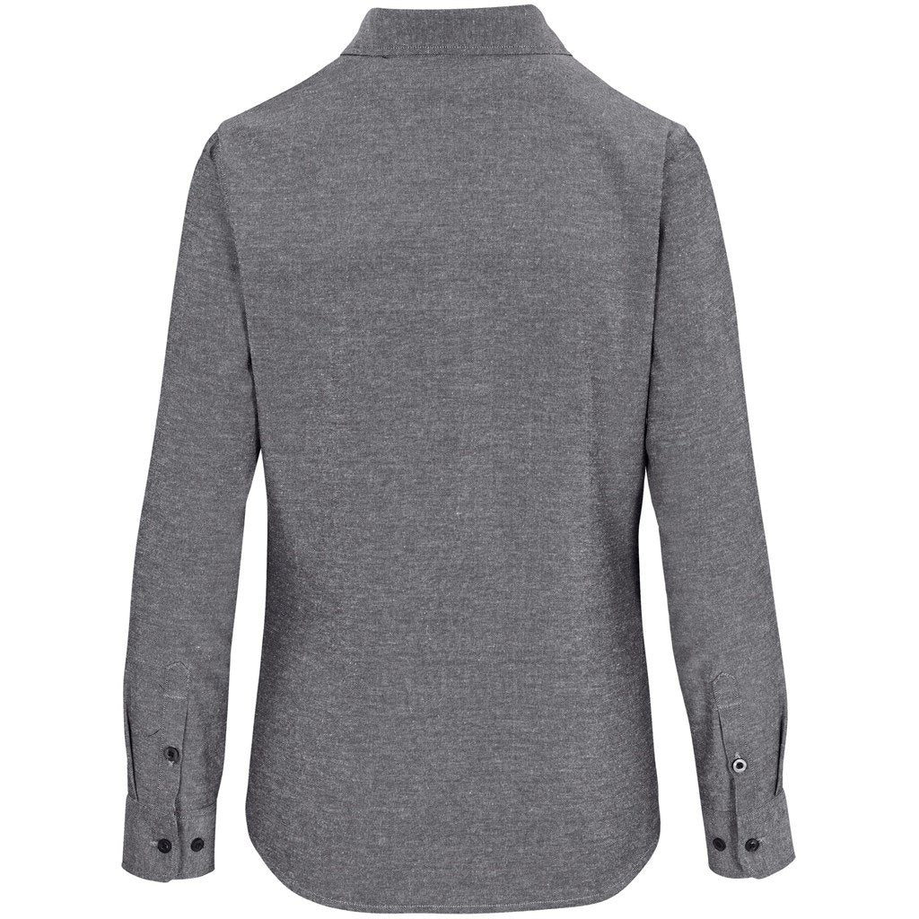 Camisa Oxford de manga comprida para mulher