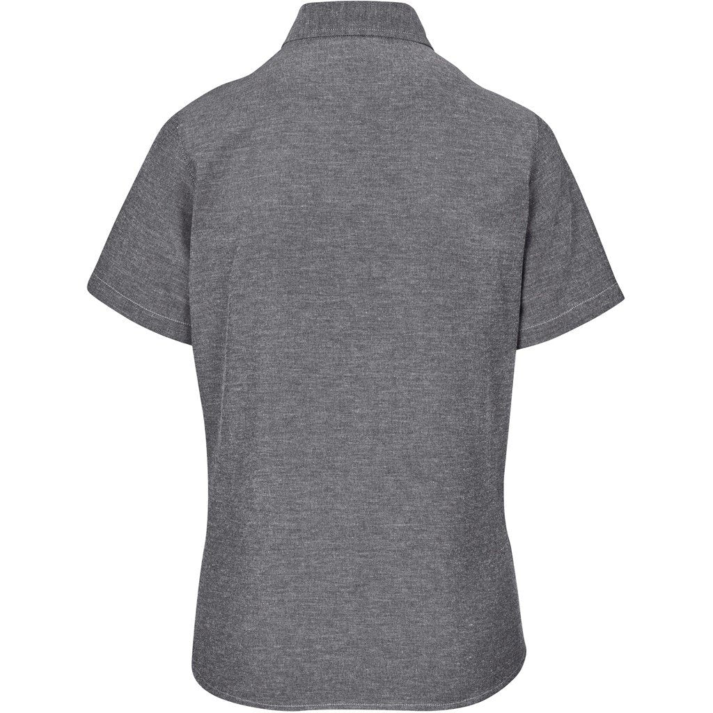 Camisa Oxford de manga curta para mulher