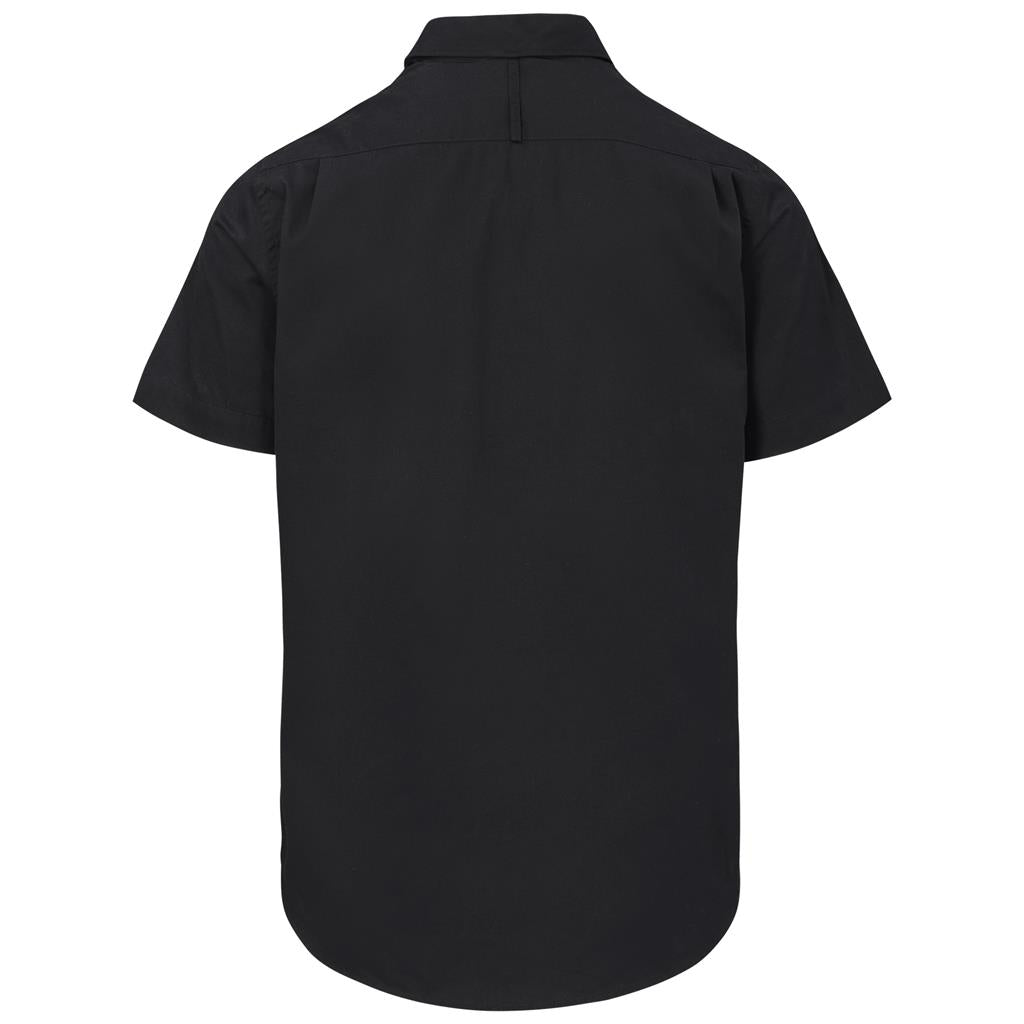 Camisa Moderna de Manga Curta para Homem em Sarja de Algodão