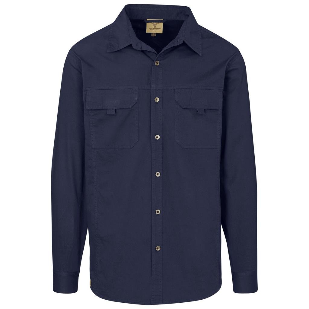 Chemise en sergé Mawenzi à manches longues pour hommes