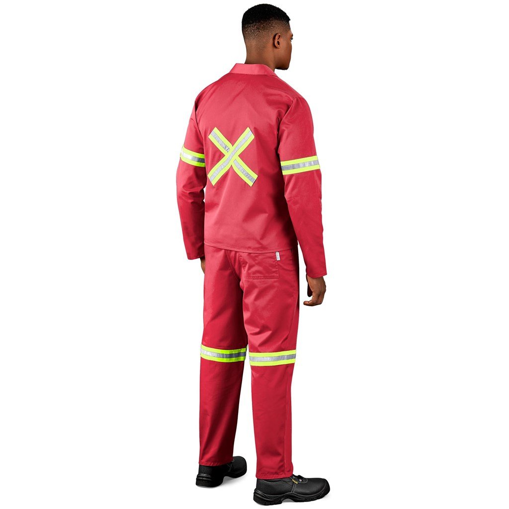 Trade Polycotton Conti Suit - Reflective Arms, Legs & Back - Yellow Tape image