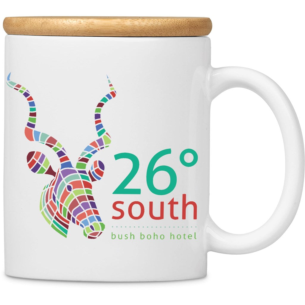 Caneca de café de sublimação em bambu e cerâmica Okiyo Sozo - 330ml