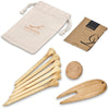 Conjunto de acessórios de golfe em bambu Okiyo Nikko