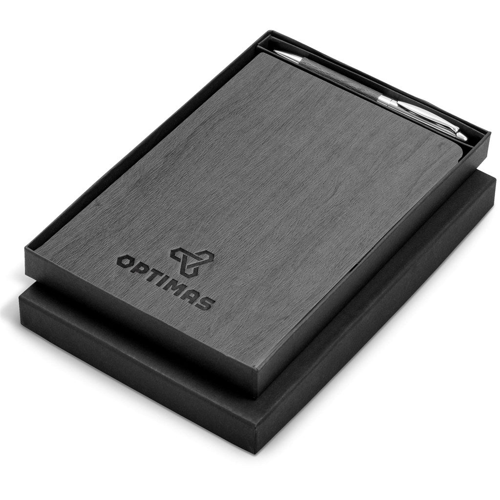 Conjunto de caderno e caneta de capa dura Oakridge