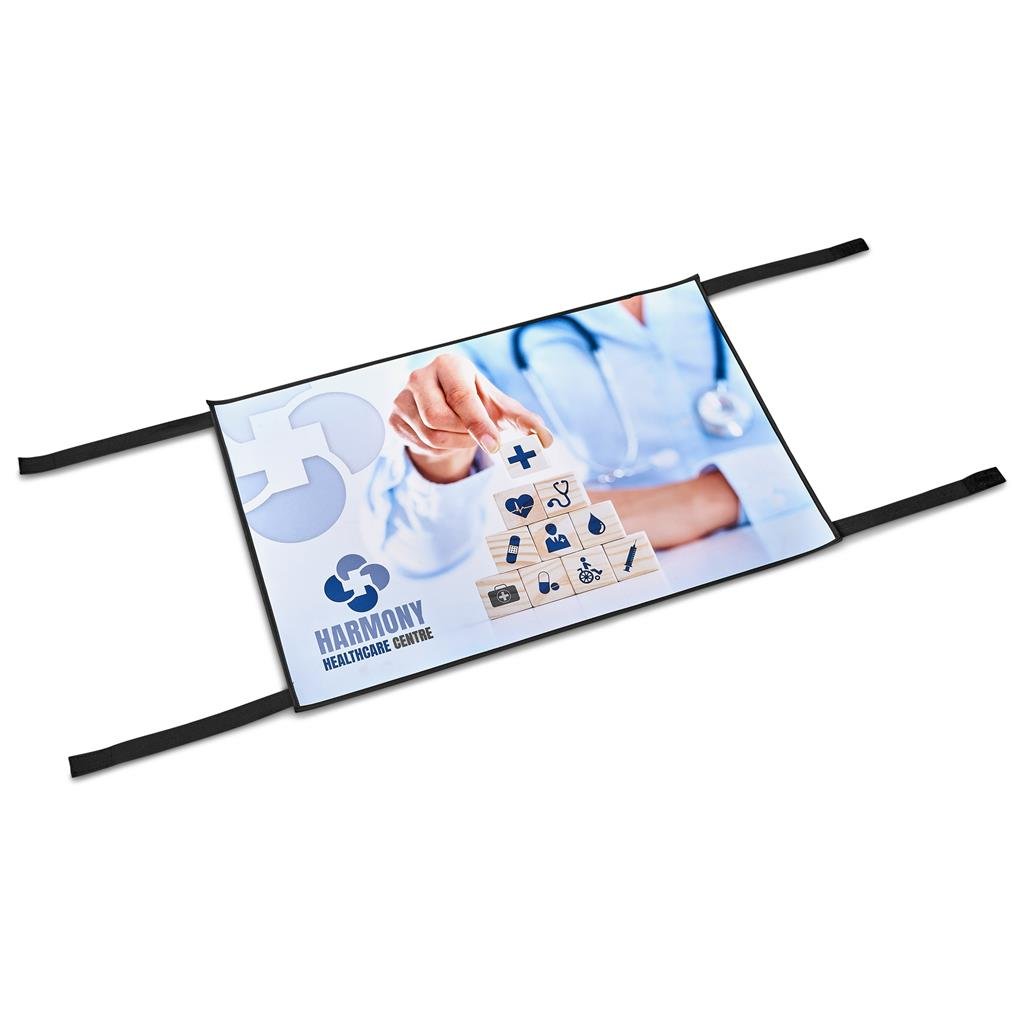 Amostra pré-impressa de protetor de cama e pés Hoppla Pharma