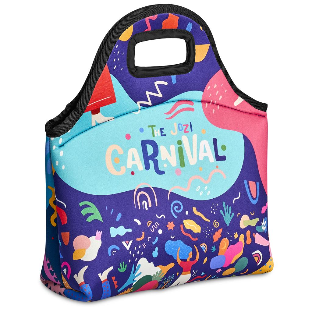 Lancheira térmica Hoppla Hobie em neoprene com pega recortada