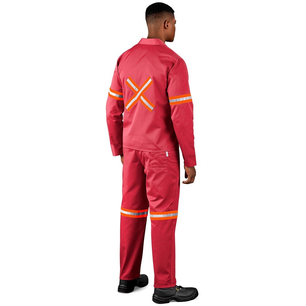 Trade Polycotton Conti - Suit Reflective Arms, Legs & Back - Orange Tape image