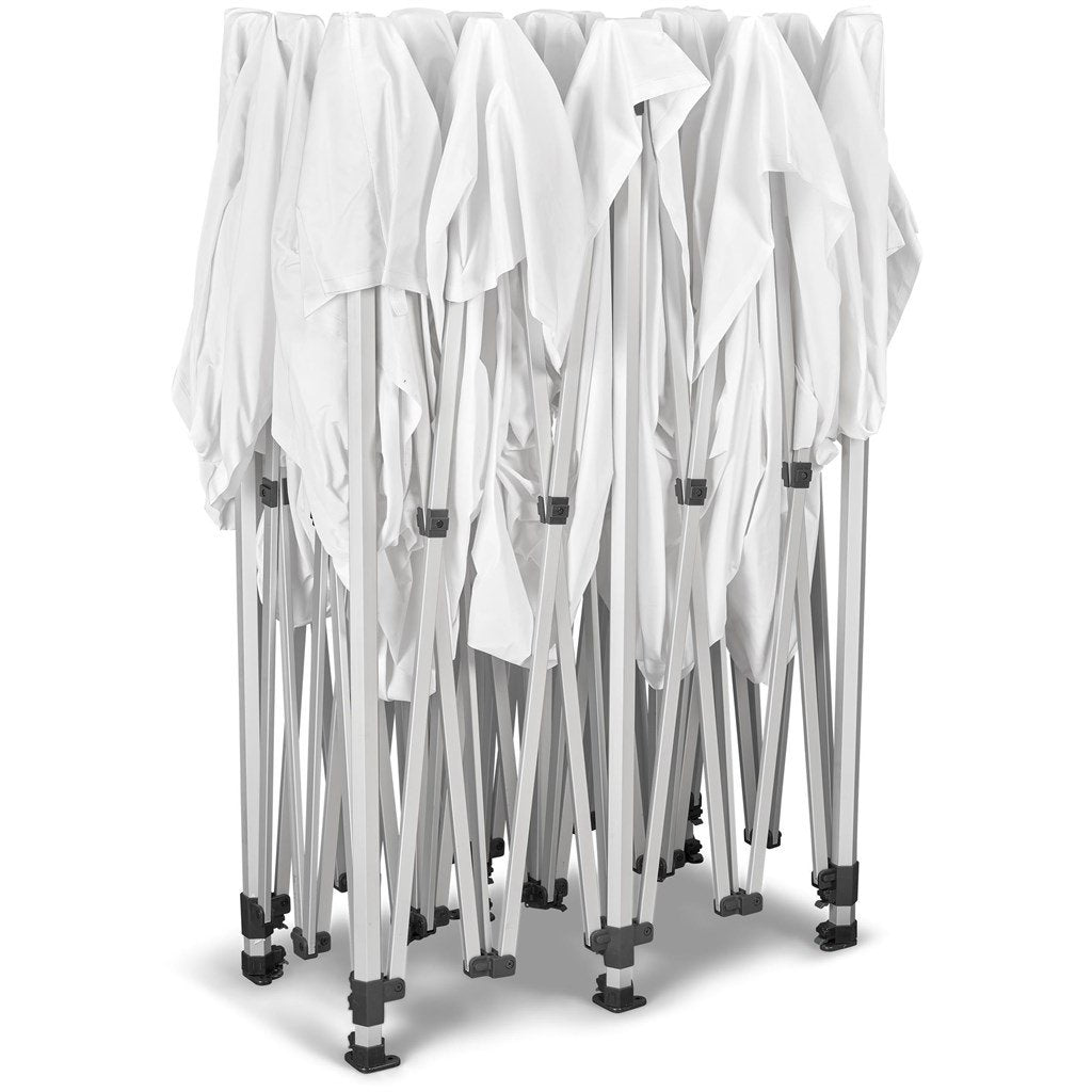 Gazebo sublimado Ovation 6m x 3m - 1 pele longa de parede inteira - 2 peles curtas de meia parede