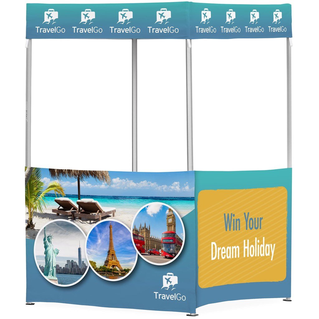 Gazebo sublimado Ovation 1,5m x 1,5m - 2 camadas de meia parede
