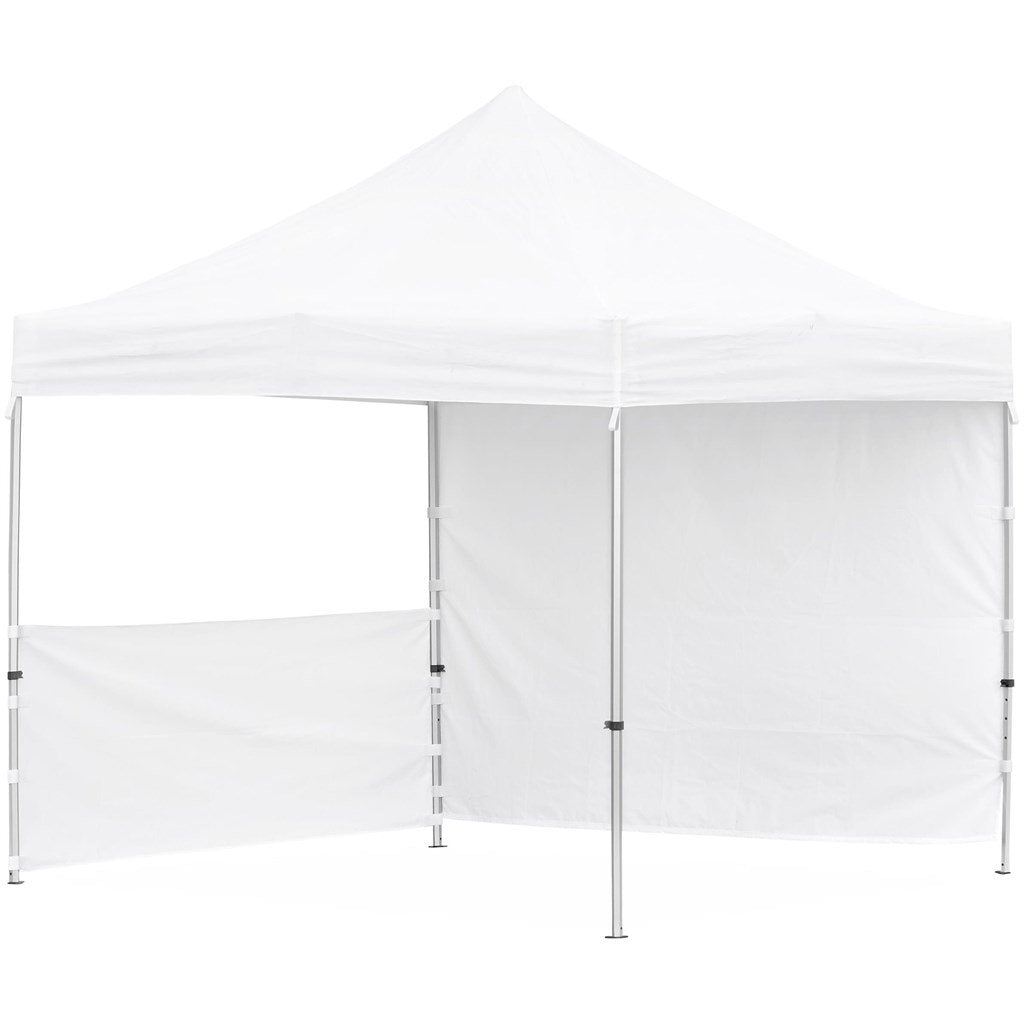Gazebo sublimé Ovation 3 m x 3 m - 1 demi-paroi - 1 paroi entière