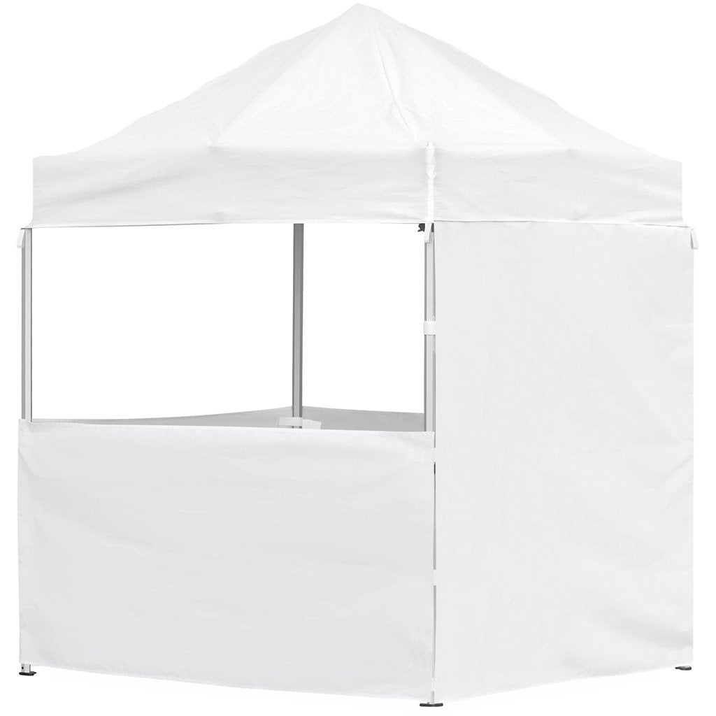 Tonnelle Ovation sublimée 2 m x 2 m, petit cadre, 3 demi-murs et 1 mur complet