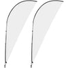 Bannière volante en forme d'aileron de requin Legend 3 m (lot de 2)