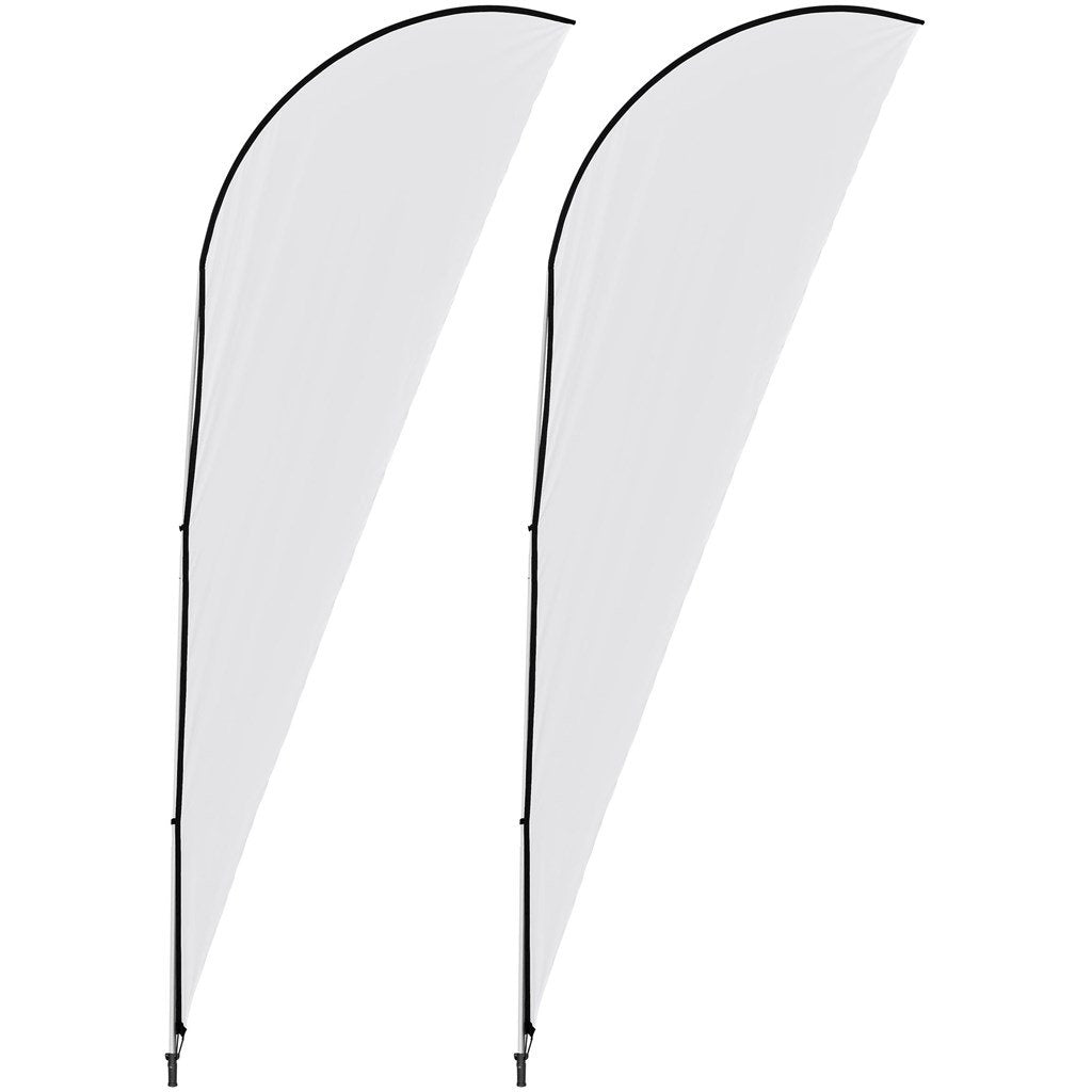 Bannière volante en forme d'aileron de requin Legend 4 m (lot de 2)