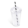 Copo de plástico de parede dupla Malibu com palhinha - 470ml