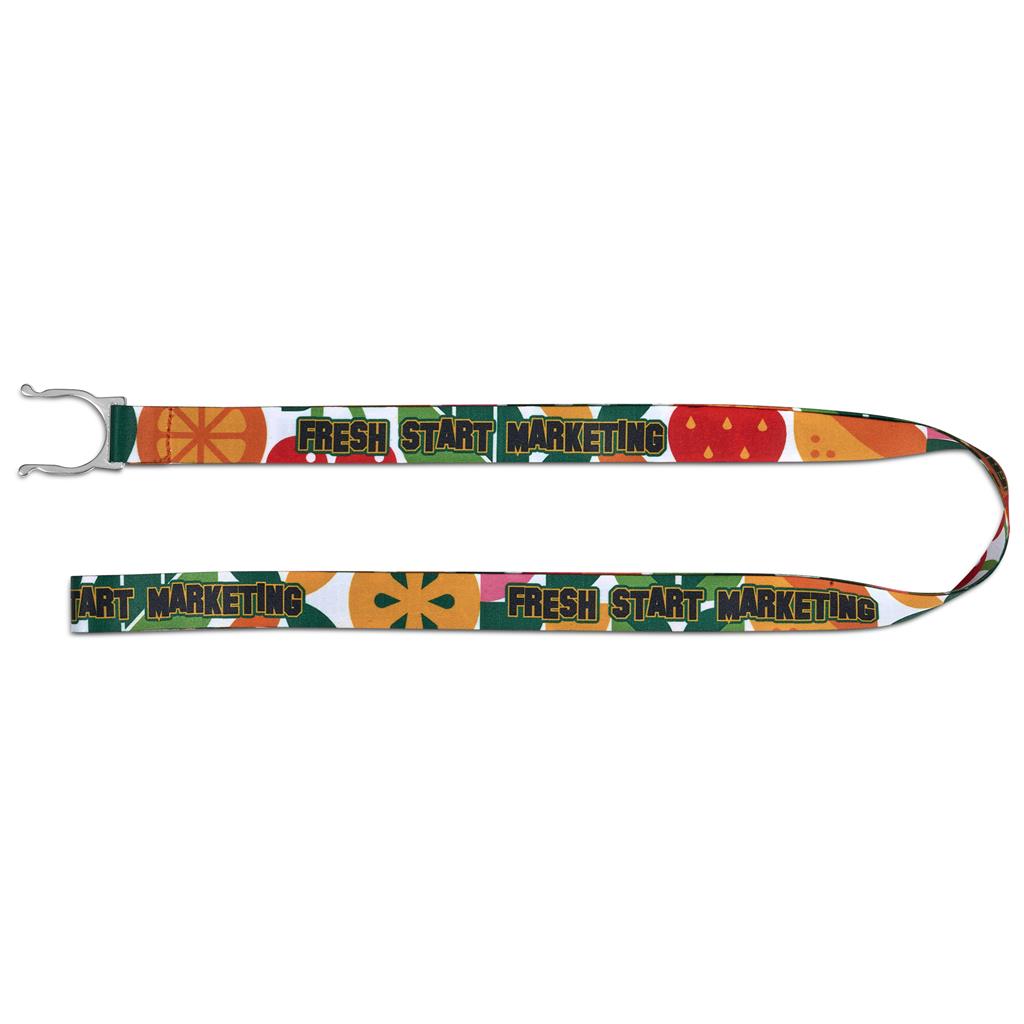 Altitude Aqua Crossbody Double-Sided Sublimated Satin Bottle Lanyard