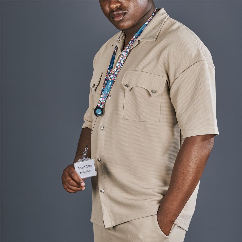 Cordão de cetim de um lado com carretel de crachá de altitude