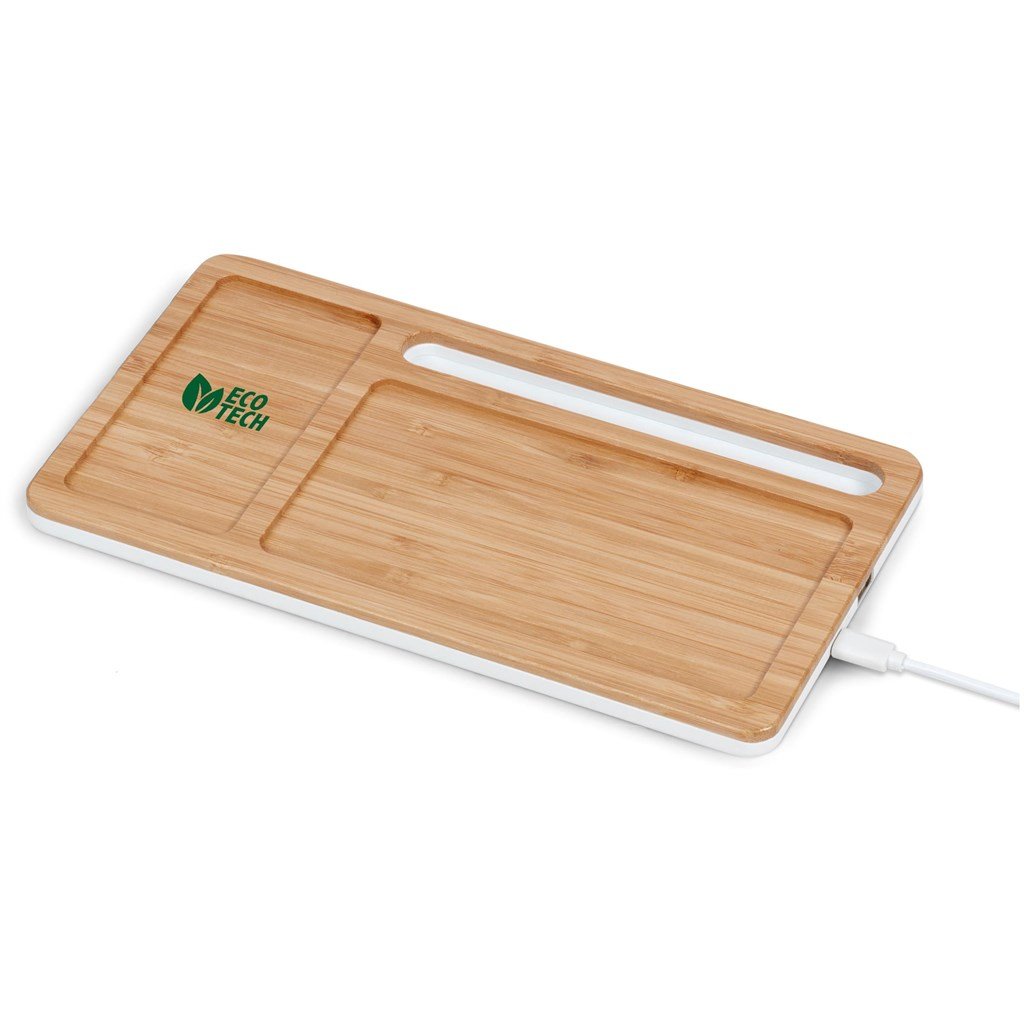 Organizador de secretária para carregador sem fios Okiyo Musen Bamboo
