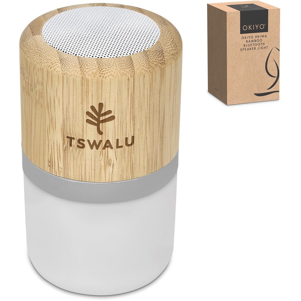 Coluna Bluetooth Okiyo Heiwa Bamboo e luz noturna