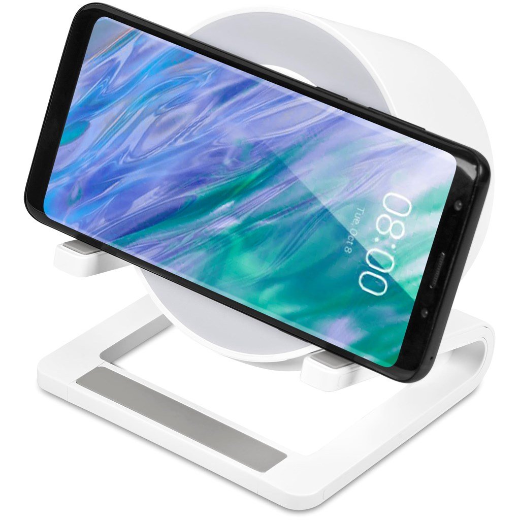 Coluna Bluetooth Swiss Cougar Otago, carregador sem fios, suporte para telemóvel e luz de presença