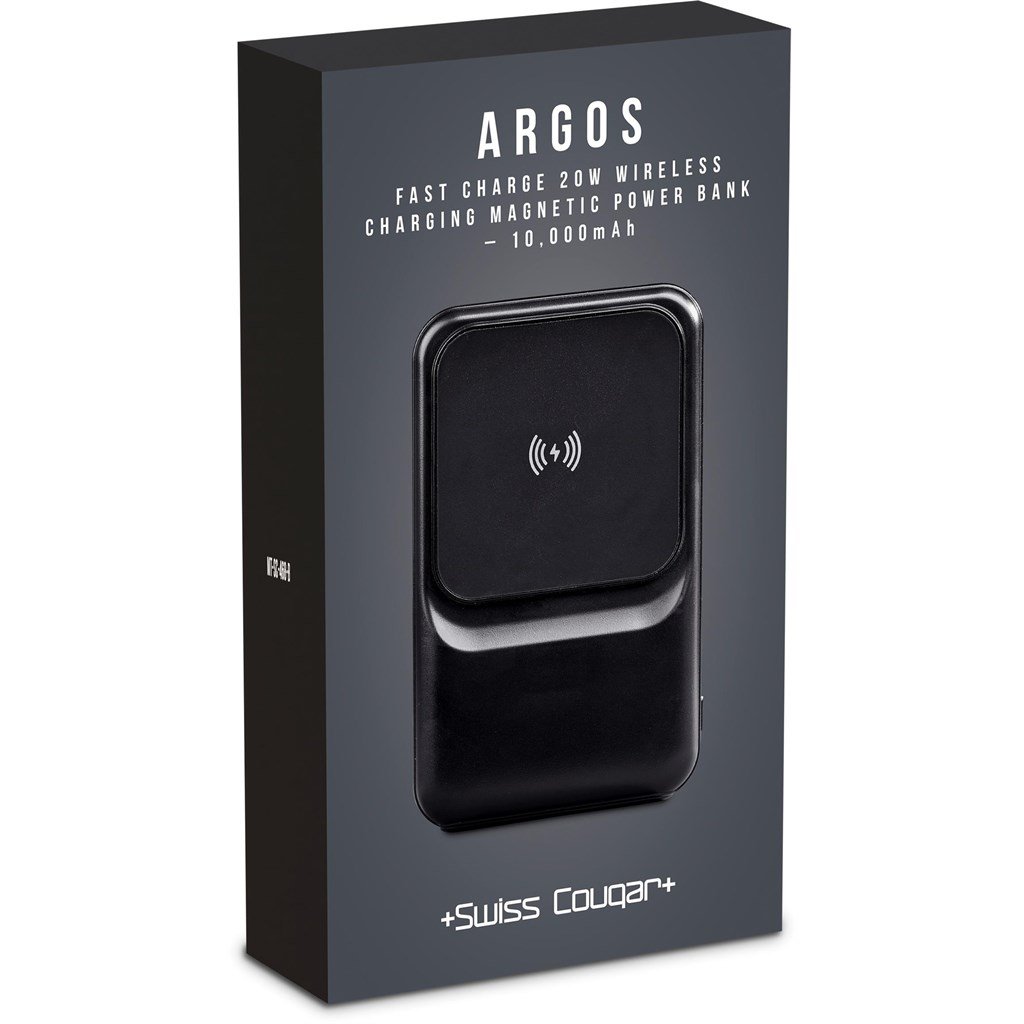 Batterie externe magnétique sans fil Swiss Cougar Argos 20 W - 10 000 mAh