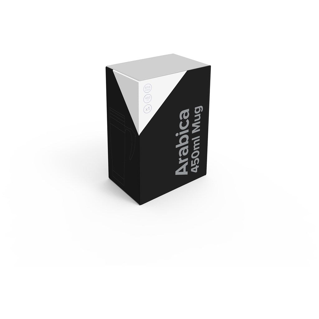 Caneca de parede dupla em aço inoxidável e plástico Arábica - 450ml