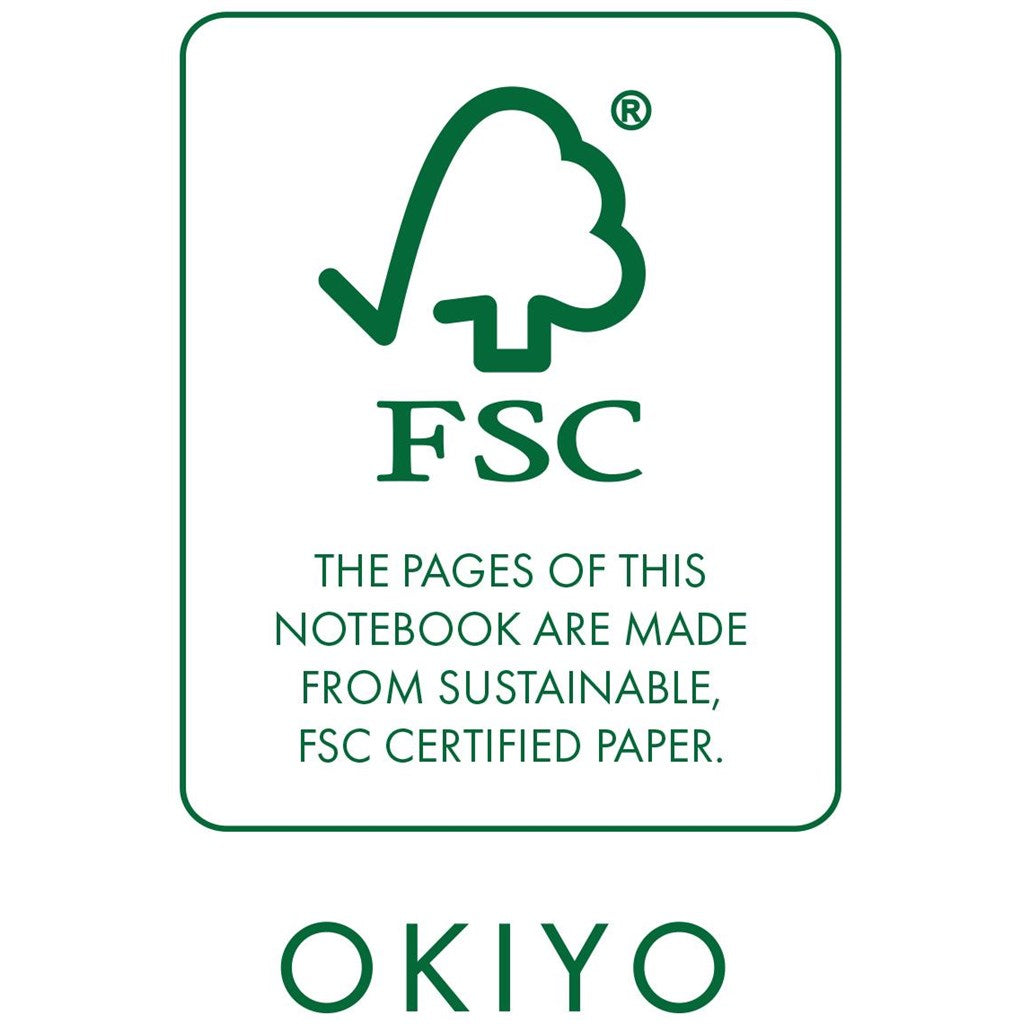 Caderno de capa dura A5 com certificação FSC da Okiyo