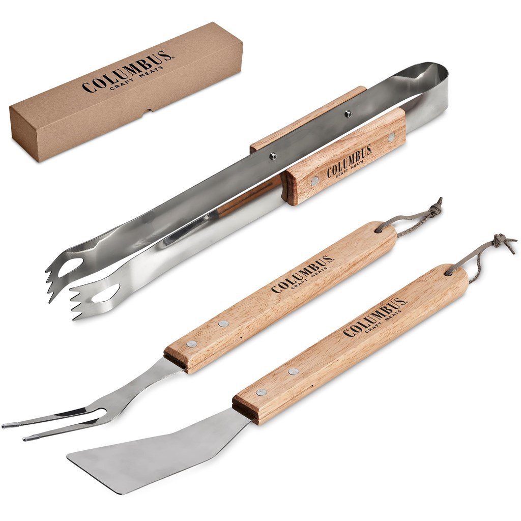 Conjunto de 3 peças para churrasco em bambu Altitude Palma