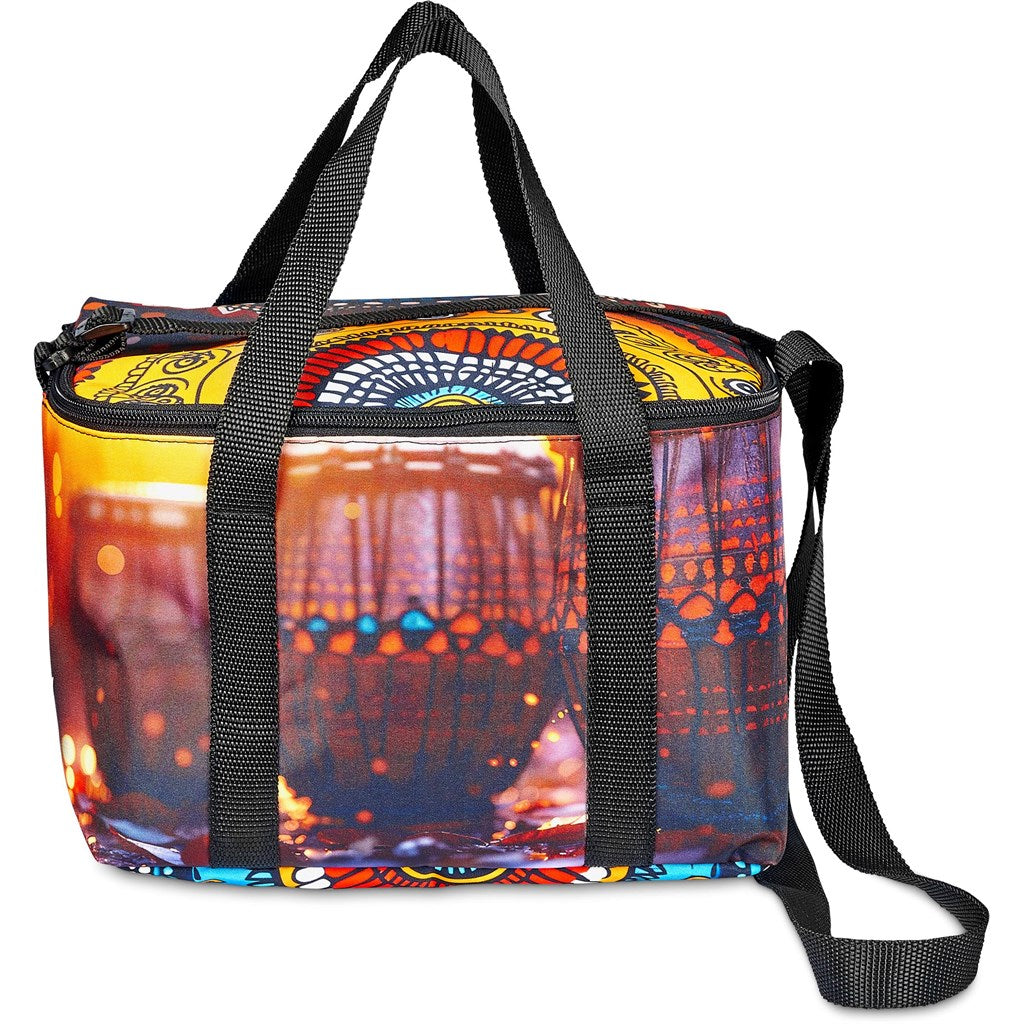 Amostra pré-impressa de refrigerador Hoppla Kruger em poliéster para 12 latas