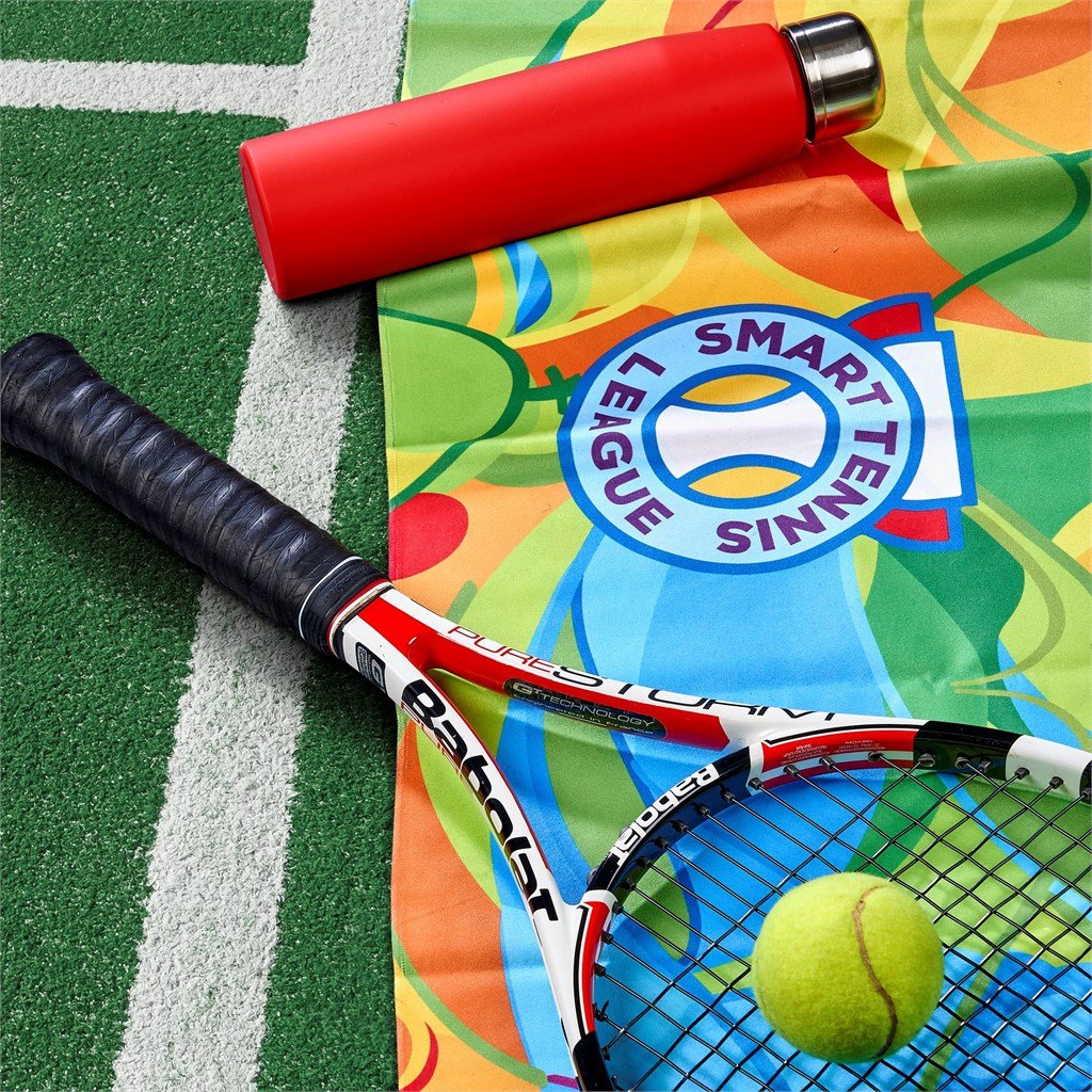 Pre-Printed Sample Hoppla Relay Sports Towel - Double-Sided Branding