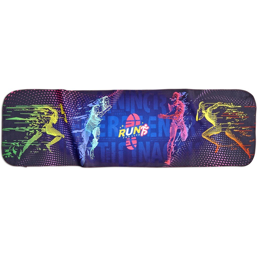 Pre-Printed Sample Hoppla Relay Sports Towel - Single Sided