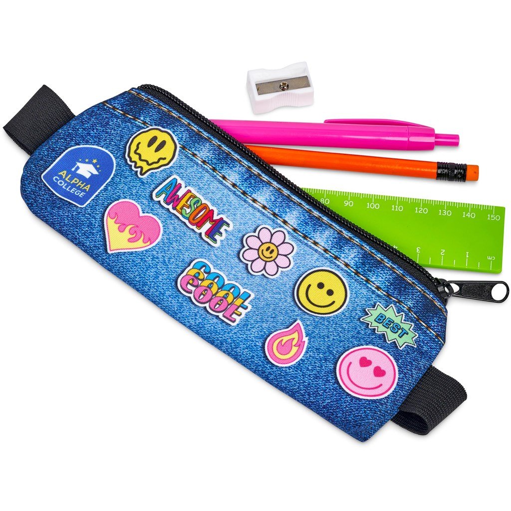 Hoppla Lagoon Polyester Pencil Case To Fit Over An A5 Notebook image