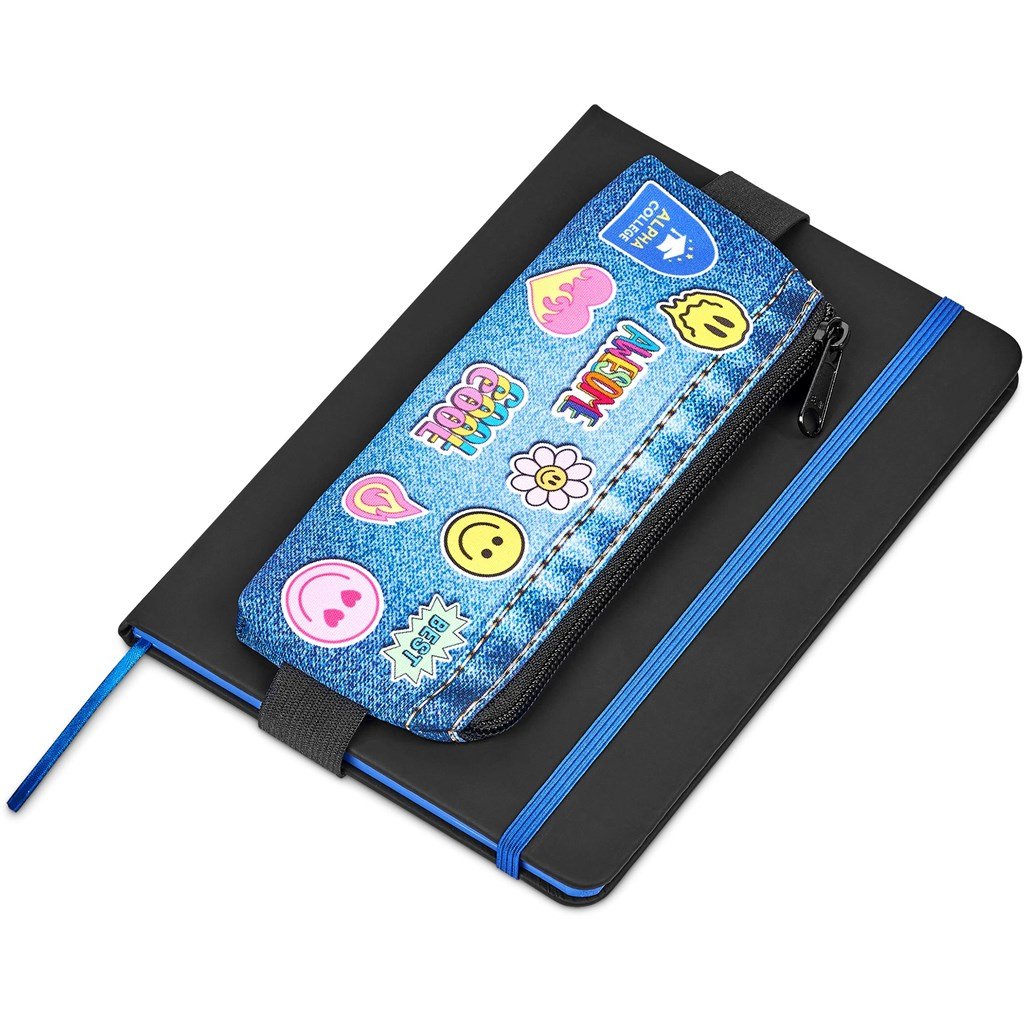 Hoppla Lagoon Polyester Pencil Case To Fit Over An A5 Notebook image