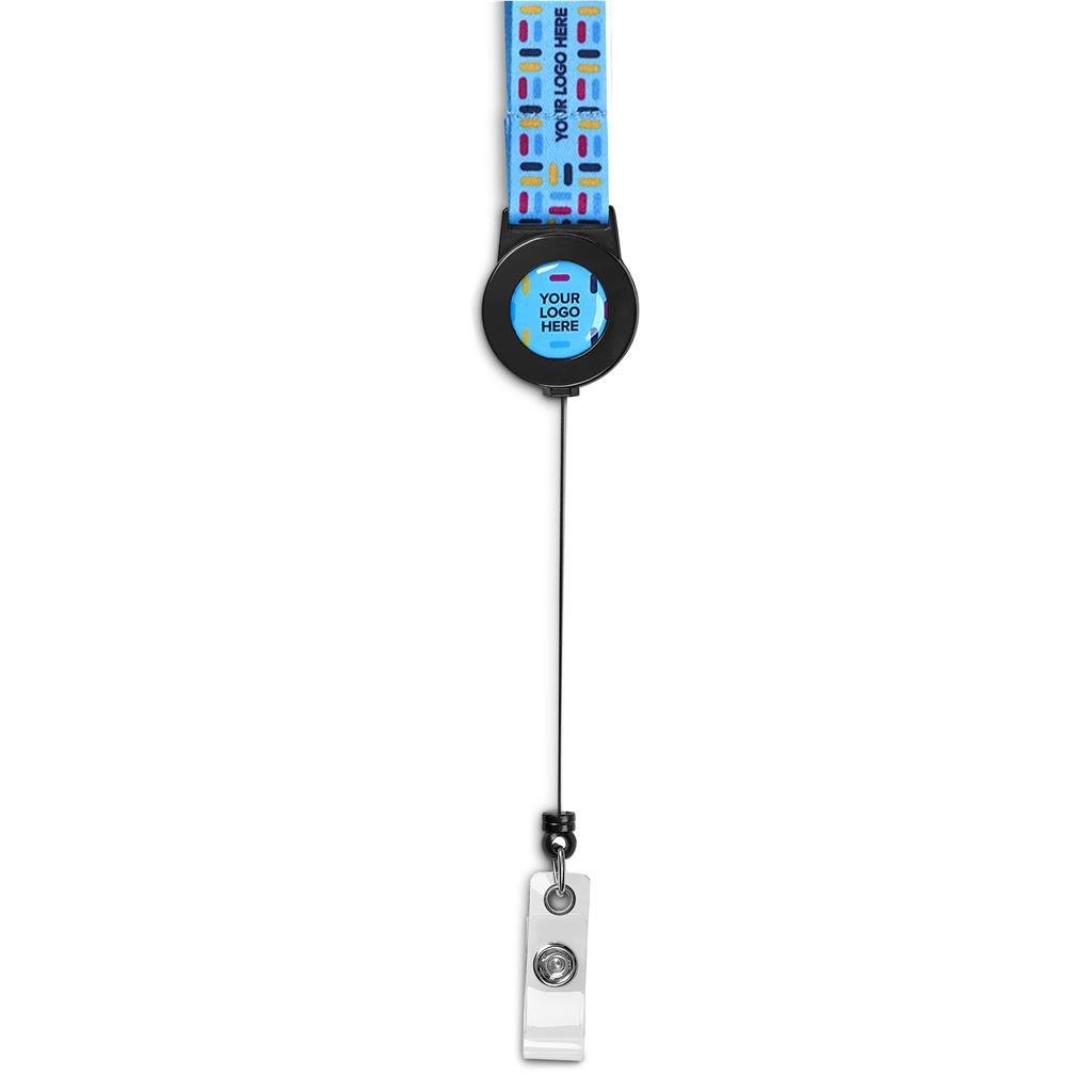 Cordão de cetim retrátil para distintivo de amostra Altitude, de um lado, para sublimação