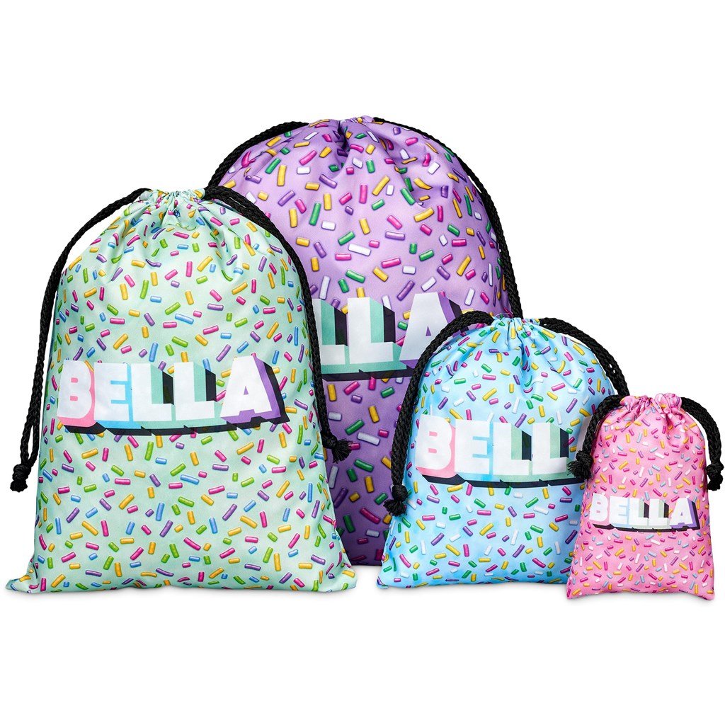 Échantillon de pré-production de la mini pochette à cordon en polyester Hoppla Atlantic