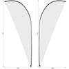 Legend 3m Sublimated Sharkfin Double-Sided Flying Banner Skin (Excludes Hardware)