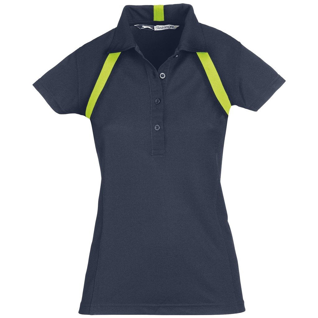 Polo de golf Jebel pour femme - Bleu marine citron vert