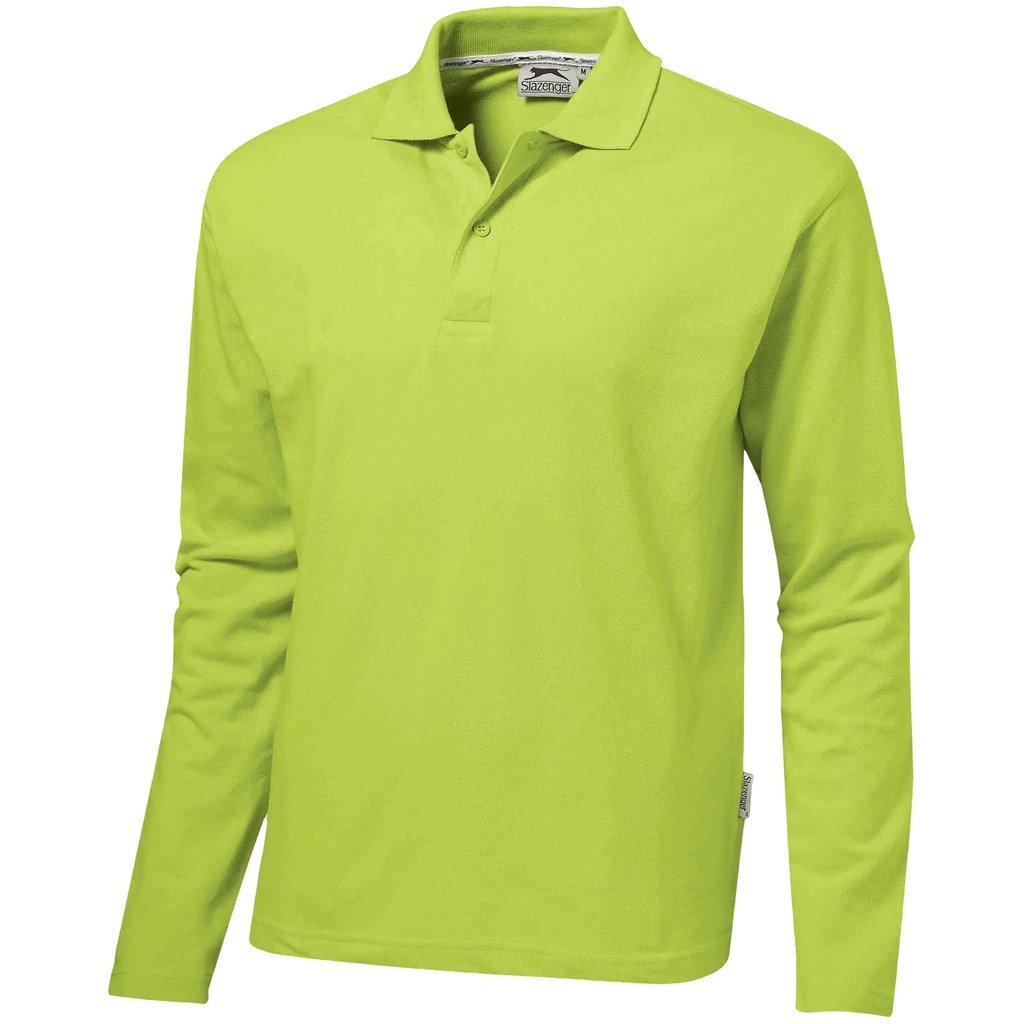 Polo de golf Zenith à manches longues pour homme - Citron vert