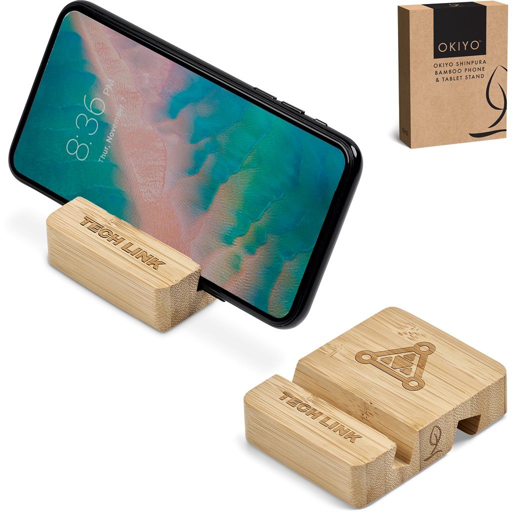 Support pour téléphone et tablette en bambou Okiyo Shinpura