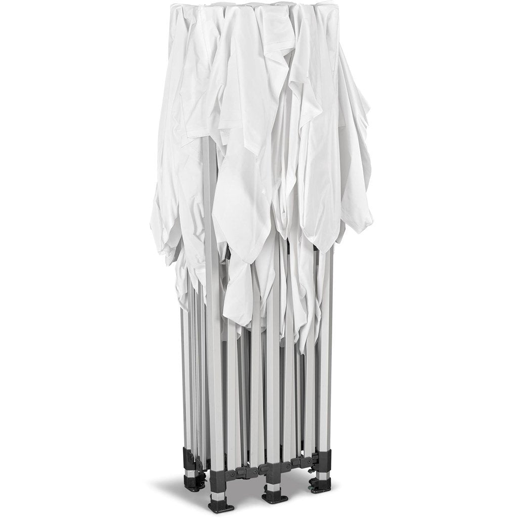 Gazebo en acier revêtu par sublimation 6 m x 3 m - 2 demi-parois courtes