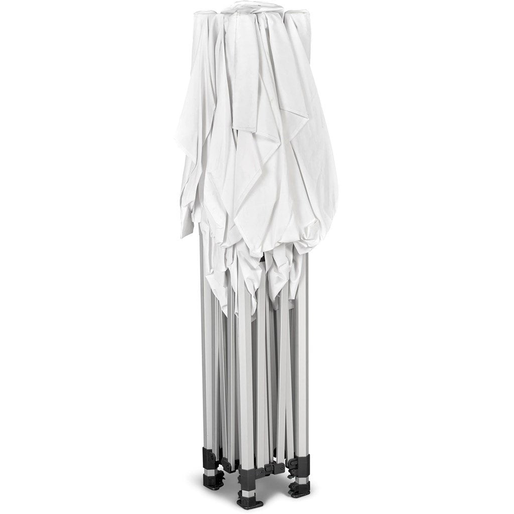 Gazebo en acier revêtu par sublimation 3 m x 3 m - 2 parois pleines