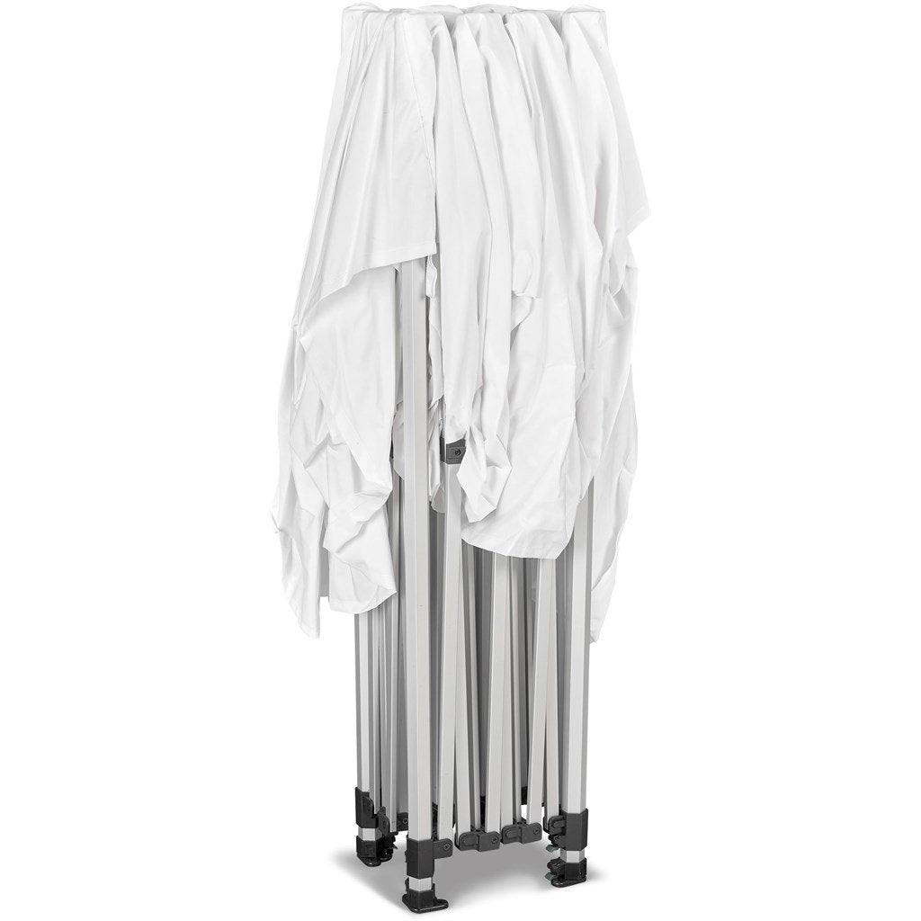 Tonnelle en acier revêtu par sublimation 4,5 m x 3 m - 2 parois courtes pleines