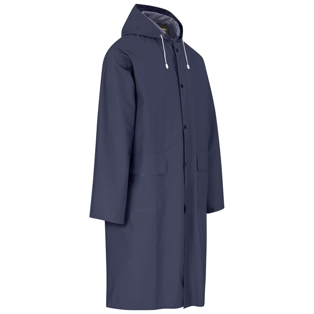 Light Duty Storm Rubberised Polyester/PVC Raincoat - Navy